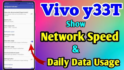 How To Show Daily Data Usage In Vivo y33t | Vivo y33t Show Daily Data Usage