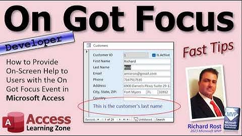 Het gebruik van de On Got Focus-gebeurtenis in Microsoft Access om gebruikers hulp op het scherm ...