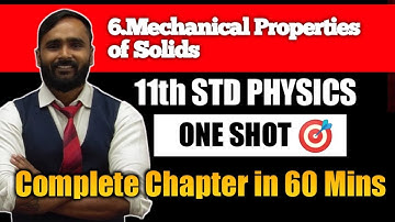 11th Physics|6.Mechanical Properties of SOLID |One Shot|Pradeep Giri Sir