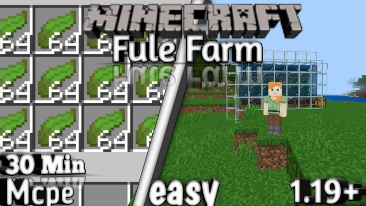 How To Make A Easy Fuel Farm In Minecraft Pe 1.19+ Fuel In Minecraft Pe 1.19+ Minecraft