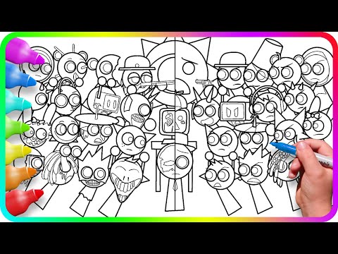 Incredibox SPRUNKI Coloring Pages - Phase 2 vs Phase 1 / Satisfying Coloring SPRUNKI characters