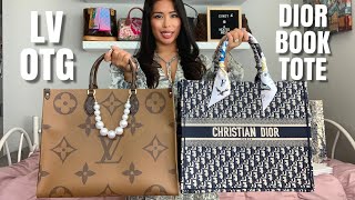 Louis Vuitton On The Go GM Tote Bag v Dior Large Book Tote