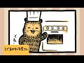 【もじアニメ】また出た!店長の即興ソング《こぐまのケーキ屋さん》