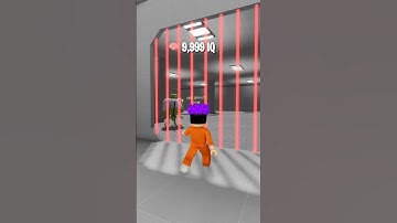 🧠9,999IQ vs BARRY ALIEN BASE PRISON RUN #roblox #shorts