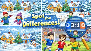 Spot the Differences Only Sharp Eye Win Puzzle Vision #Puzzle #FindTheDifference #BrainGame #KidsFun