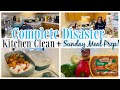 COMPLETE DISASTER KICTCH CLEAN AND SUNDAY MEAL PREP | EASY MEAL PREP RECIPES | CROCKPOT MEAL