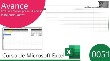 AVANCE: 0051 Curso de Excel. Crear una validación de lista variable usando la función INDIRECTO.