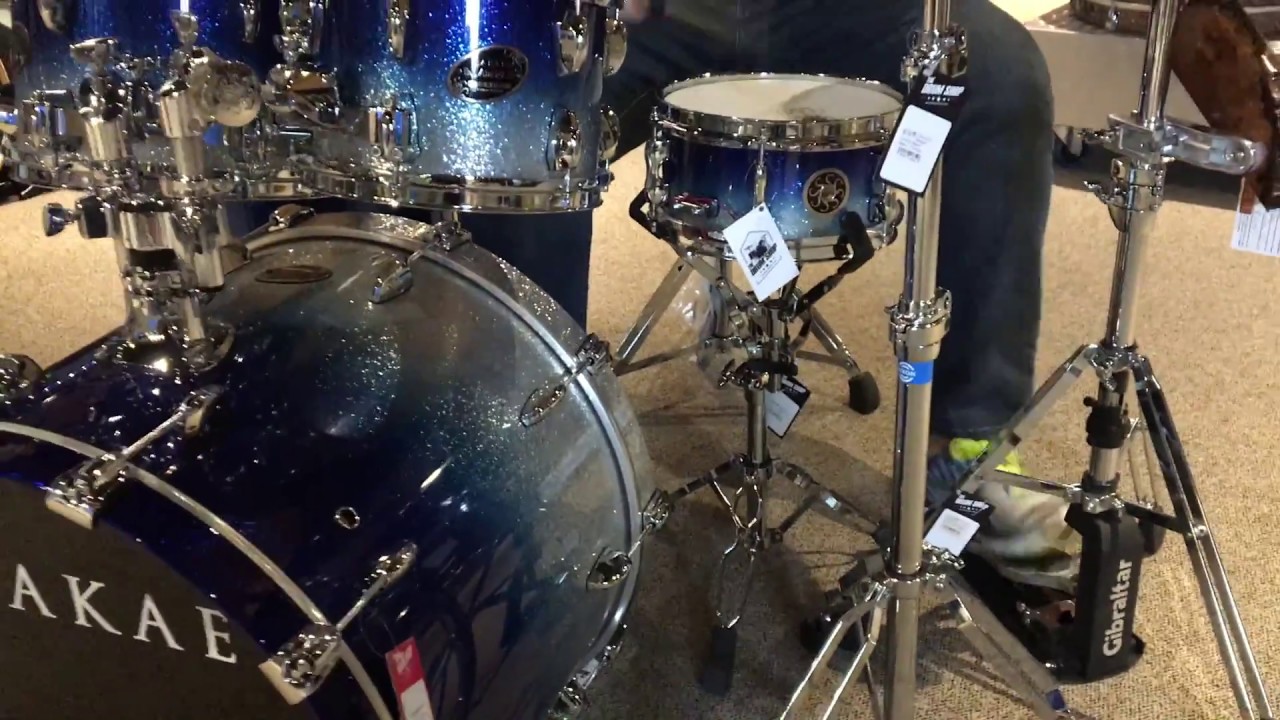 Sakae Maple Effect Snare 10in  X 5in Ocean Sparkle at The Drum Shop, Tulsa, OK.