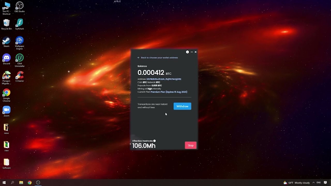 Bitcoin Miner software Free Download 🤑 With Payment Proof!🍿