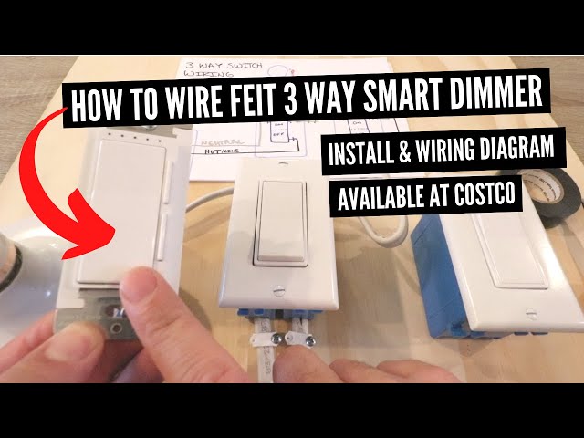 Feit Electric DIM/WiFi Neutral Wire Required for Installation, Compatible  with  Alexa and Google Assistant, Smart Dimmer Light Switch, White