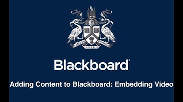 BB 015 Adding Content to Blackboard Embeding YouTube Videos