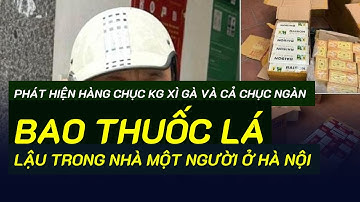 Phát hiện hàng chục kg xì gà và cả chục ngàn bao thuốc lá lậu trong nhà một người ở Hà Nội