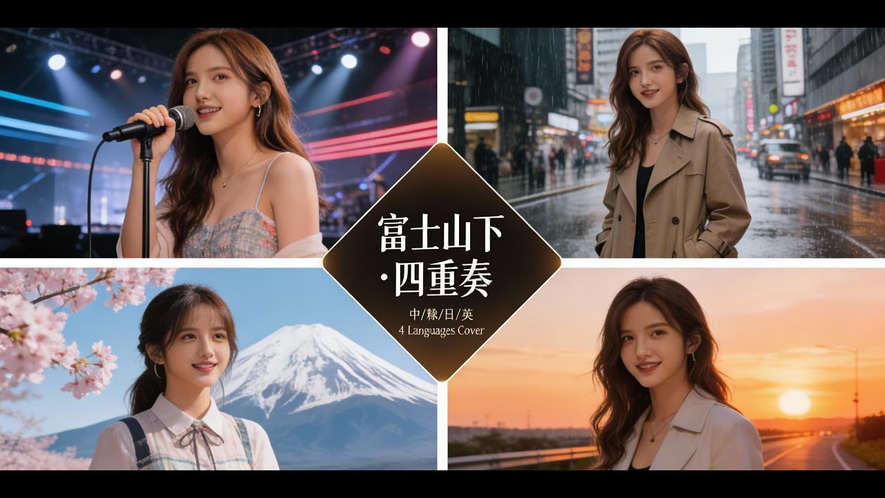 挑战全网最全版本！Lily四语翻唱《富士山下》：中/粤/日/英，一次听过瘾！🌍