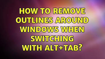 Ubuntu: How to remove outlines around windows when switching with Alt+Tab?