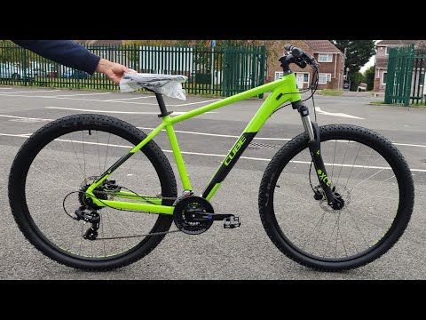 2022 CUBE AIM PRO Hardtail Mountain Bike in LAMBORGHINI GREEN &Black! Close Up Review & Test Ride(L)