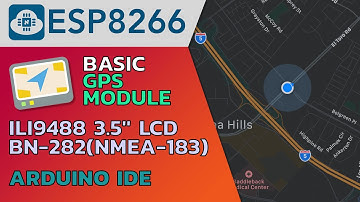 NodeMCU(ESP8266) | GPS | ILI9488 - Showing the Latitude and Longitude on Display