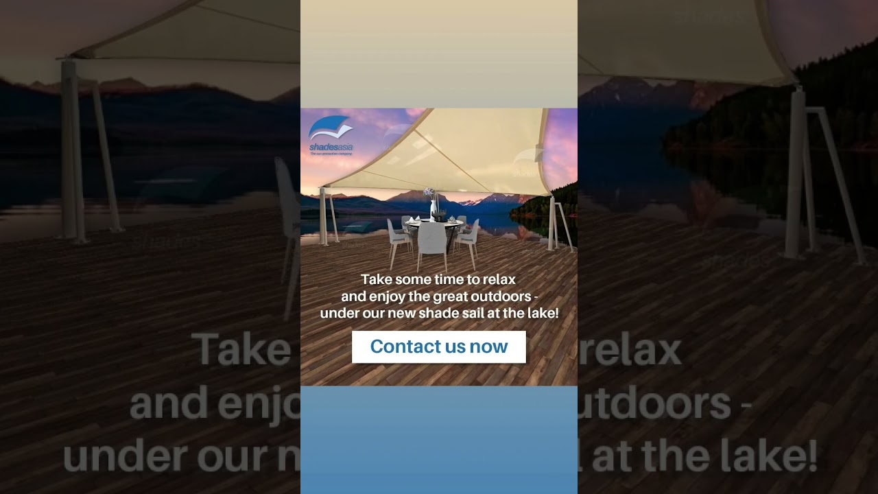 Take some time to relax and enjoy the great outdoors -under our new shade sail at the lake 