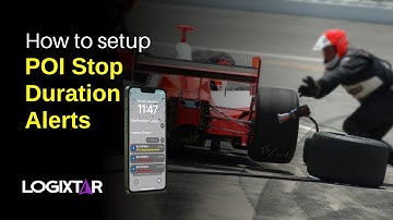 How to setup the alert POI stop duration!