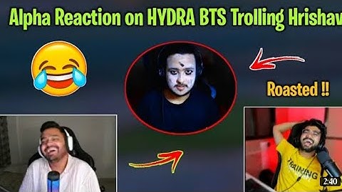 alpha clasher reaction on BTS roasting hrishav 🤣🤣| #alphaclasher #hydrabts #hydrahrishav