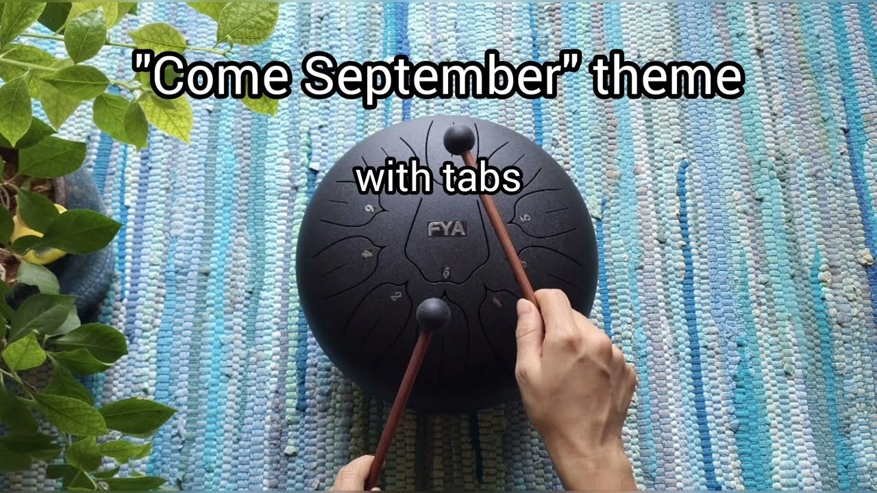 Come September music tutorial | Tongue Drum / tank drum cover with tabs