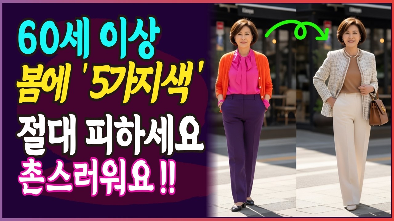 나이들수록 절대 입으면 안 되는 색 조합 5가지I 시니어패션 I 중장년패션 I 60대 패션 I 70대 패션 I 노후패션