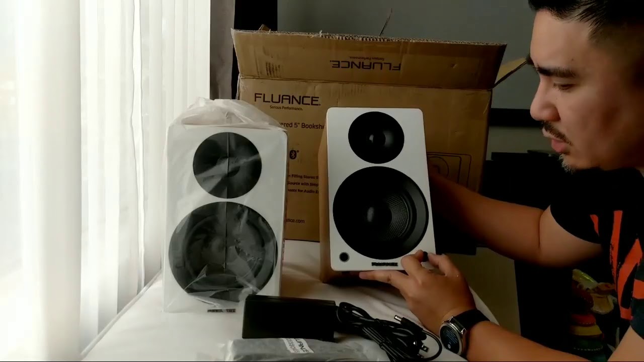 Unboxing The Fluance Ai40 Powered Bookshelf Speakers Youtube