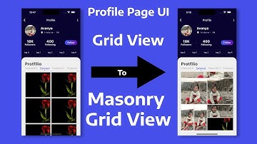 🔴 Flutter: Create Profile Page UI  With Masonry Gallery View
