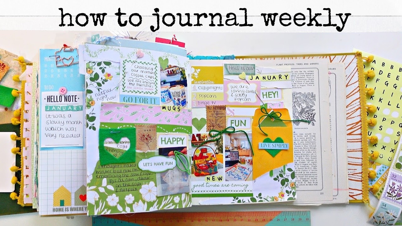 HOW TO JOURNAL WEEKLY | What To Journal About | Junk Journal With Me