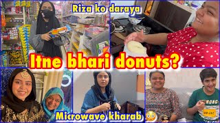 Pehli baar banaye donuts 🍩 | badi mushkil se  | Microwave kisne kharab kiya 🤔? | vlog
