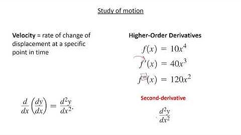 MCV4U/Grade 12 Calculus & Vectors - 3.1 - Higher Order Derivatives & Velocity & Acceleration