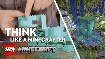 Build a LEGO® Minecraft® Glow Squid Base with an actual LEGO designer