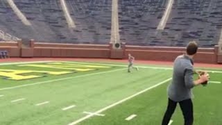 Tom Brady Connects with Son on TD Pass at the Big House & Dab Celebration