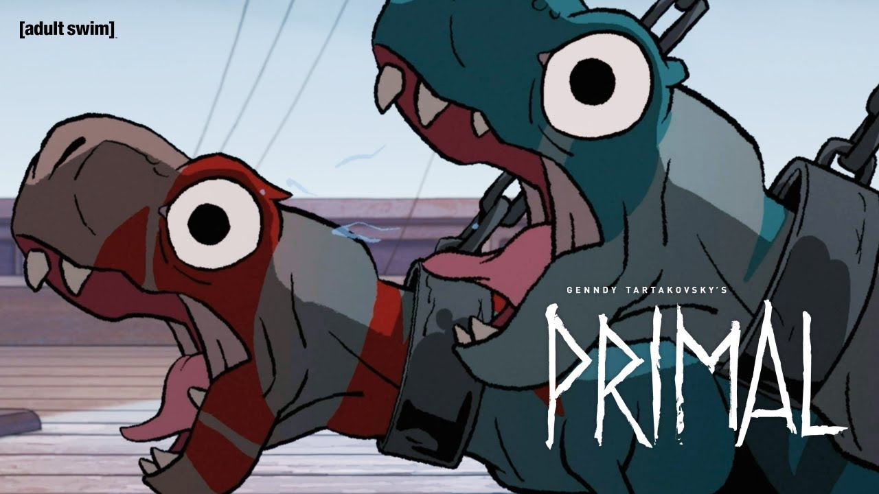 Genndy Tartakovsky's Primal S2E8 Sneak Peek Mira, Fang, and Spear