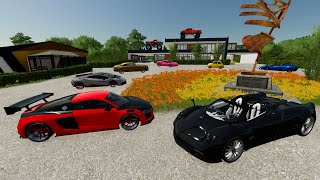 Millionaire Buys HUGE House with Tons of Lamborghinis | Farming Simulator 22