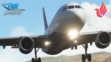 MSFS 2020 - FENIX A320 | ROUGH approach and landing in windy Vagar