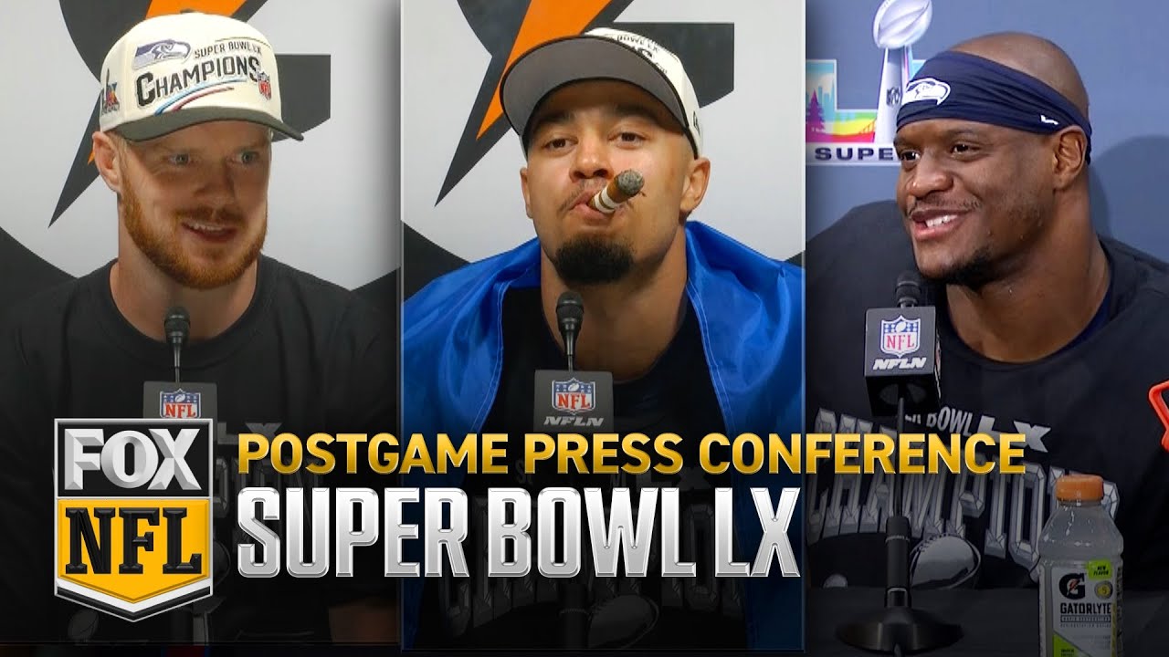 Super Bowl LX Postgame Press Conference 🎙️ Seahawks' QB Sam Darnold, RB Kenneth Walker III & more 🏈