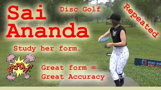 Sai Ananda - Backhand Form - Disc Golf - Repeated