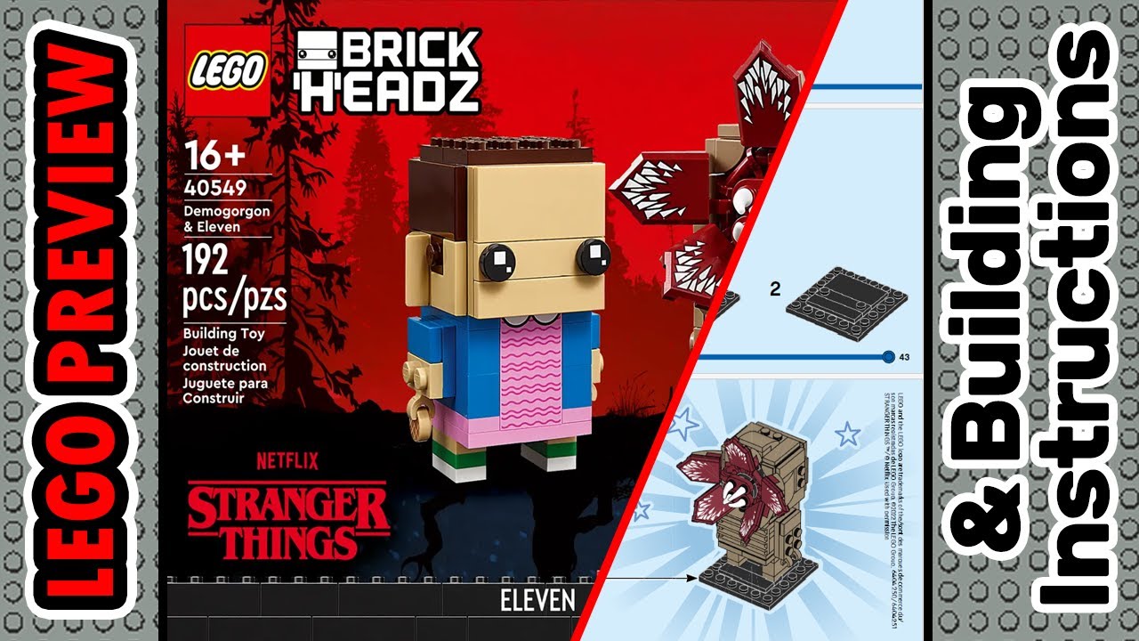 PREVIEW: 40549, LEGO BRICKHEADZ, Demogorgon & Eleven & Building Instructions! LEGO 2022