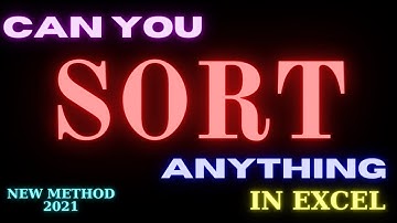 Sort Data in Excel (by Value, Date, Color, Alphabet) 2021