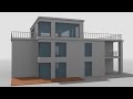 Blender 2.7 Architecture tutorial Animation Modifier Solidify Boolean Array