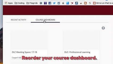 How to Reorder Schoology Course Dashboard