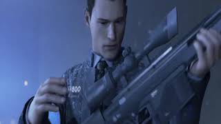 Detroit Become Human - Connor Fight Captain Allen SWAT Team - Sniper Rifle Scene - All Endings