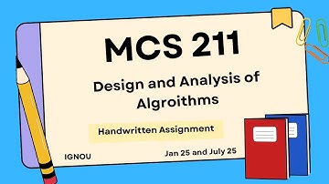 MCS-211 Handwritten Assignment Jan-25/July-25 | MCA_NEW (1st Sem)|| IGNOU Assignment Solutions(2025)