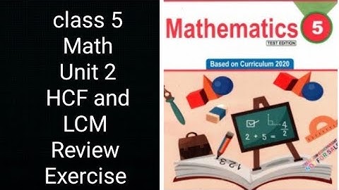 Class 5 Math | Unit 2 Review | HCF and LCM | KPK Textbook Full Exercise Solution