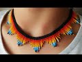 kolay kum boncuk kolye yapımı 👍🏻🎊 easy sand bead necklace making