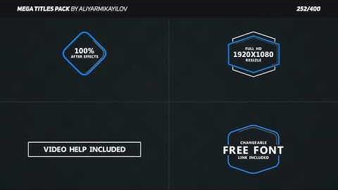 Mega Titles Pack. After Effects Project on Videohive.net