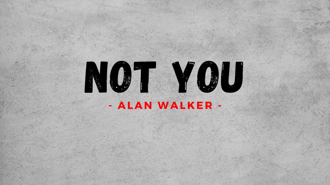 NOT YOU - ALAN WALKER ( lirik lagu + terjemahan ) but he's not you ...