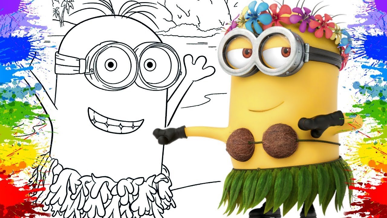 Colorindo Minions 3 banana Pintar Despicable Me diversão Jogo infantil  Desenhos animados de crianças 