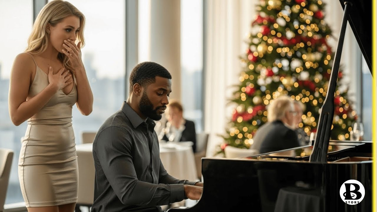 Black Single Dad Plays a Piano Melody — Female CEO Freezes Hearing the Song Her First Love Wrote