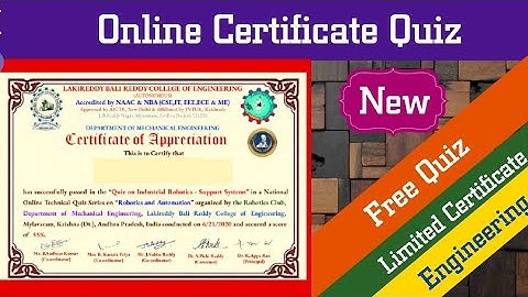 NATIONAL LEVEL QUIZ lROBOTIC ANATOMY QUIZ l ONLINE CERTIFICATE QUIZ l ONLINE CERTIFICATE l #FreeQuiz